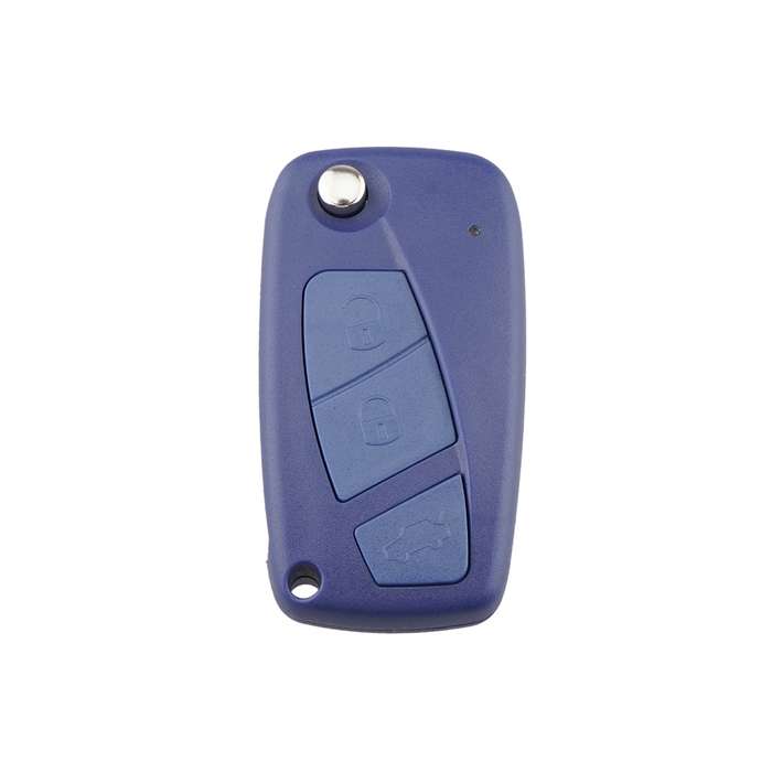 For FIAT Car Keys Replacement 3 Buttons Car Key Case with Side Battery Holder (Blue)