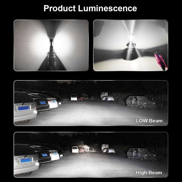 2 PCS M3 H8 / H9 / H11 DC9-32V / 17W / 6500K / 2000LM IP68 Car LED Headlight Lamps(Cool White)