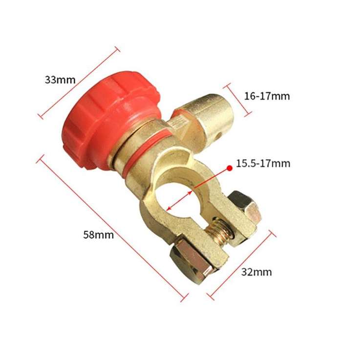 Car Battery Selector Isolator Disconnect Rotary Switch Cut (Black)