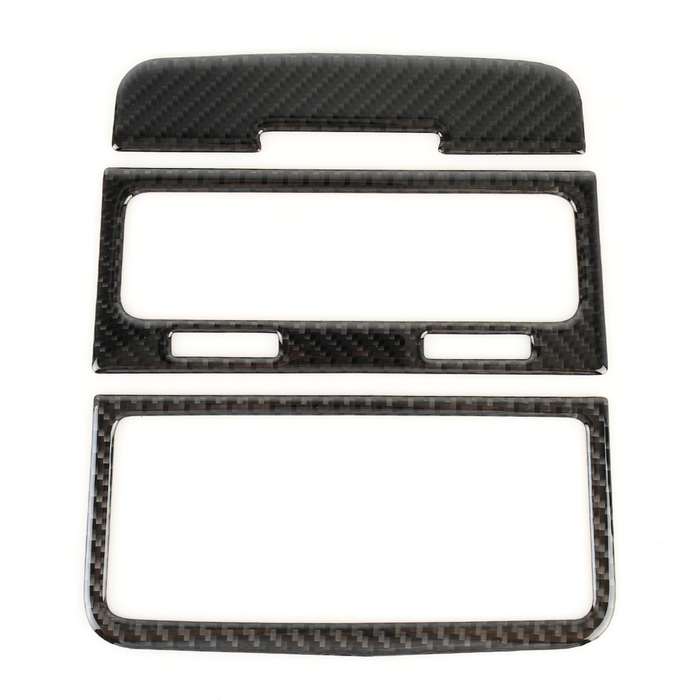 3 PCS Car Carbon Fiber Rear Air Outlet Decorative Sticker for Volkswagen Touareg 2011-2018