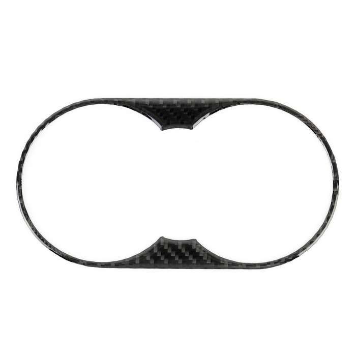 Car Carbon Fiber Rear Armrest Water Cup Holder Panel Decorative Sticker for Volkswagen Touareg 2011-