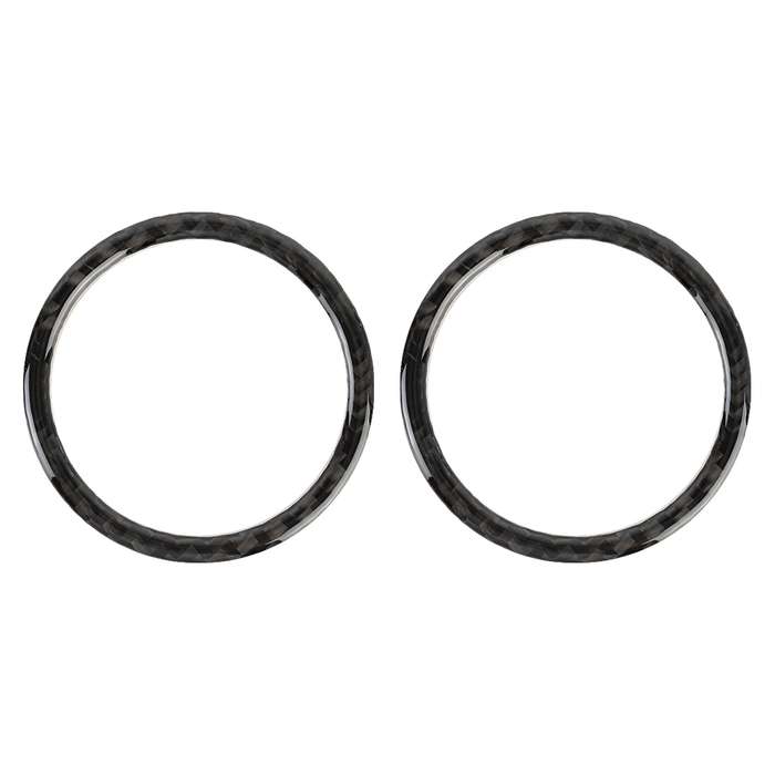 2 PCS Car Carbon Fiber Instrument Panel Air Outlet Decorative Sticker for Volkswagen Touareg 2011-20