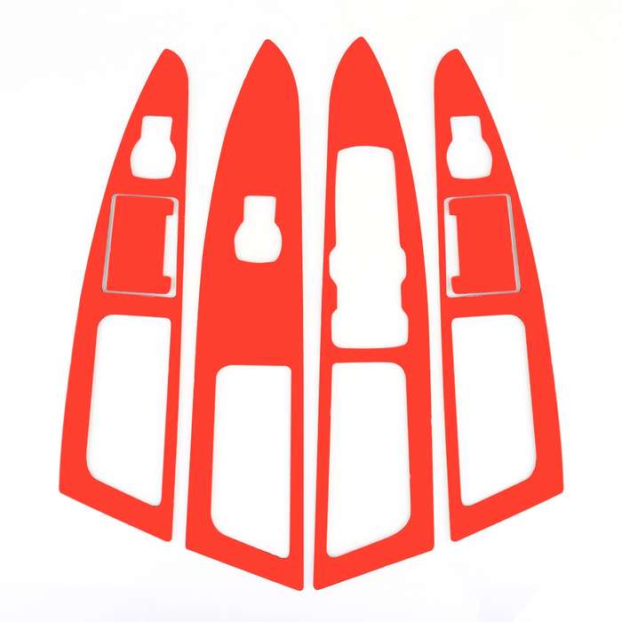 6 PCS Car Carbon Fiber Window Lift Panel ecorative Sticker for Ford New Mondeo 2013-2019