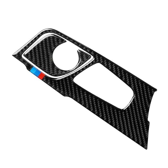 2 in 1 Car Tricolor Carbon Fiber Gear Position Panel Decorative Sticker for BMW 5 Series G38 528Li /