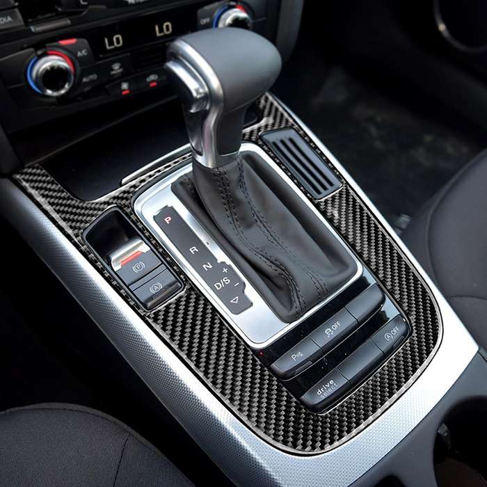 Car Carbon Fiber Gear Position Panel Decorative Sticker for Audi 2010-2018 Q5 / 2009-2016 A4L / 2009