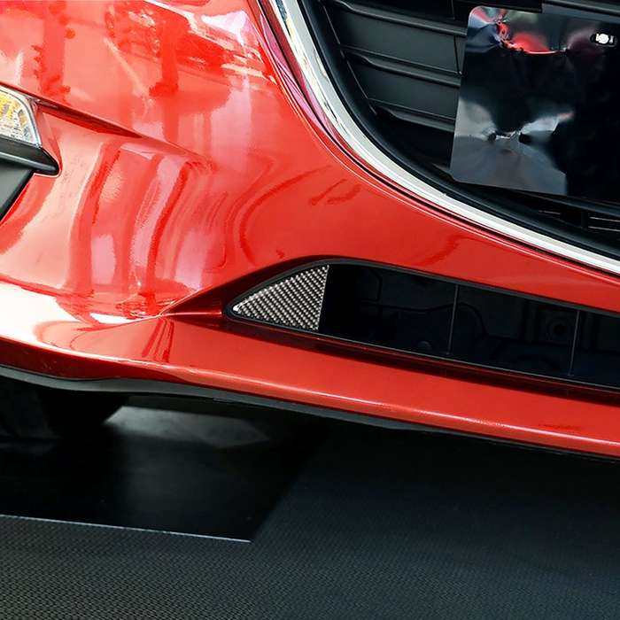 Car Carbon Fiber Front Bumper Decorative Sticker for Mazda Axela 2014-2016