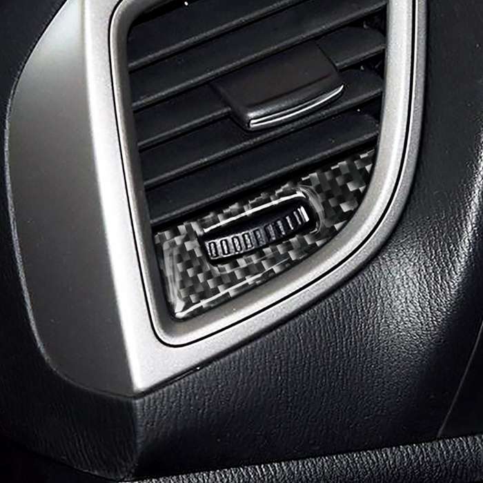Car Carbon Fiber Air Conditioning Air Outlet Adjustment Frame Decorative Sticker for Mazda Axela 201