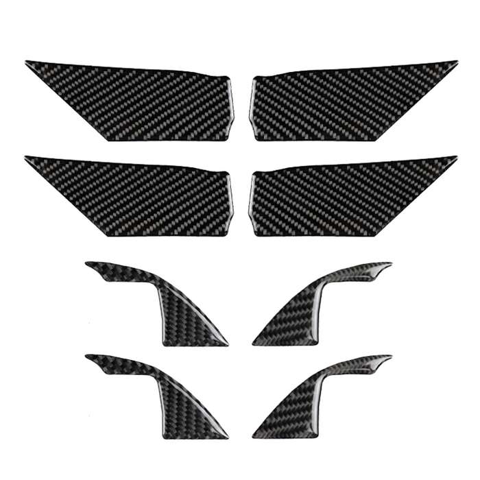 8 in 1 Car Carbon Fiber Door Inner Handle Wrist Panel Decorative Sticker for Toyota Eighth Generatio