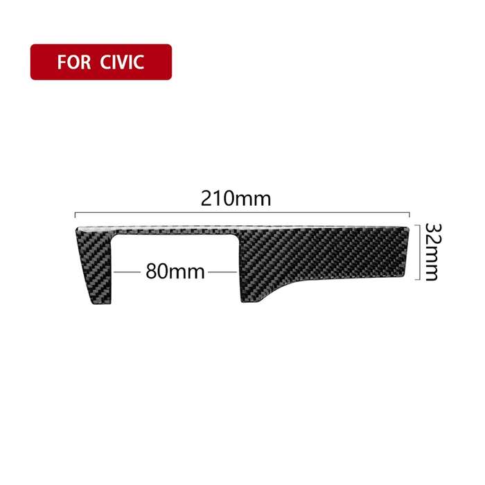 Car Carbon Fiber Headlight Switch Panel Decorative Sticker for Honda Tenth Generation Civic 2016-201