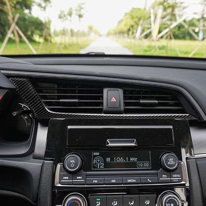 Car Carbon Fiber Central Control Air Outlet Below Decorative Sticker for Honda Tenth Generation Civi