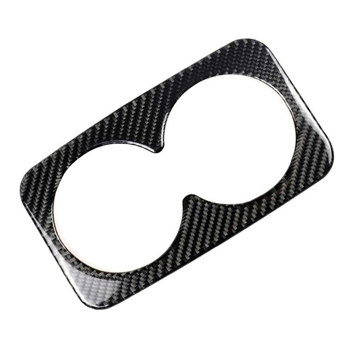 Car Carbon Fiber Rear Armrest Water Cup Decorative Sticker for Cadillac XT5 2016-2017