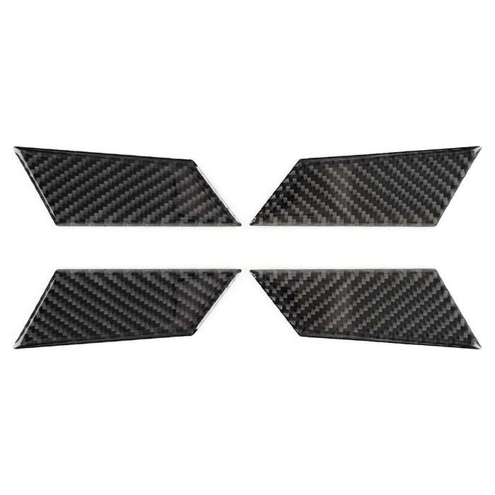 4 PCS Carbon Fiber Car Inner Door Bowl Decorative Sticker for Porsche Macan