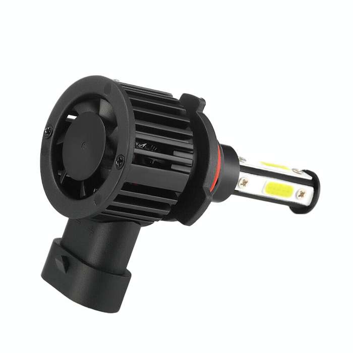 F8 9005 2 PCS 22W 3000LM 6000K Four Side DOB LED Headlight Fog Light Bulbs High Beam Conversion Kit