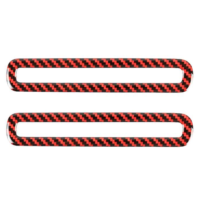 2 in 1 Car Carbon Fiber Door Air Outlet Frame Decorative Sticker for Ford Mustang 2015-2020