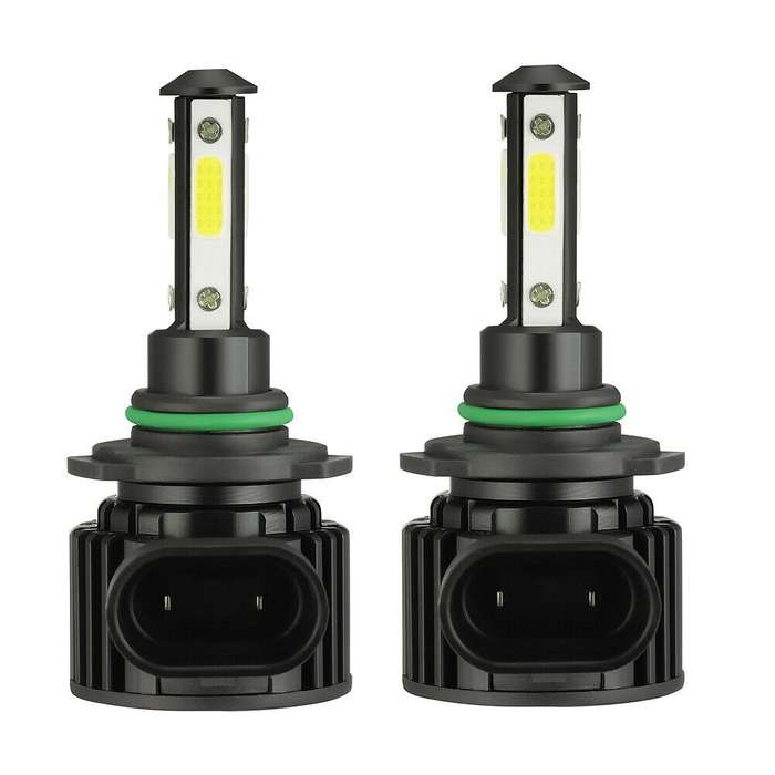 F8 9006 2 PCS 22W 3000LM 6000K Four Side DOB LED Headlight Fog Light Bulbs High Beam Conversion Kit