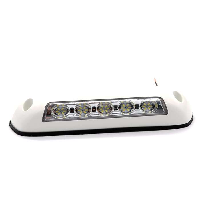 DC 12V 2.6W 6000K IP67 Marine RV Waterproof LED Stair Deck Dome Light Ceiling Lamp, White Shell and