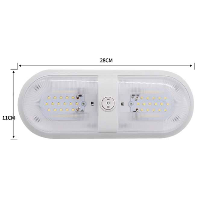 D4347 10-24V 6-7W 4000-4500K 560LM RV Yacht 48 PCS LED Lamps Dome Light Ceiling Lamp, with Independe