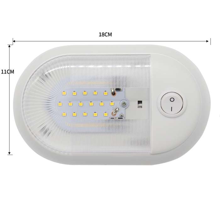 D4348 10-24V 3-3.5W 4000-4500K 280LM RV Yacht 24 PCS LED Lamps Dome Light Ceiling Lamp, with Indepen