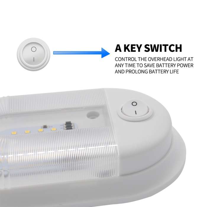 D4348 10-24V 3-3.5W 4000-4500K 280LM RV Yacht 24 PCS LED Lamps Dome Light Ceiling Lamp, with Indepen