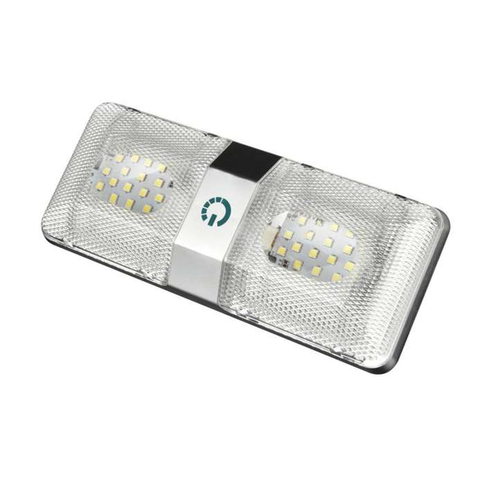 D4376D DC11-18V 6W 6000-6500K IP50 48LEDs SMD-5050 Marine RV Dimmable LED Dome Light Ceiling Lamp, w