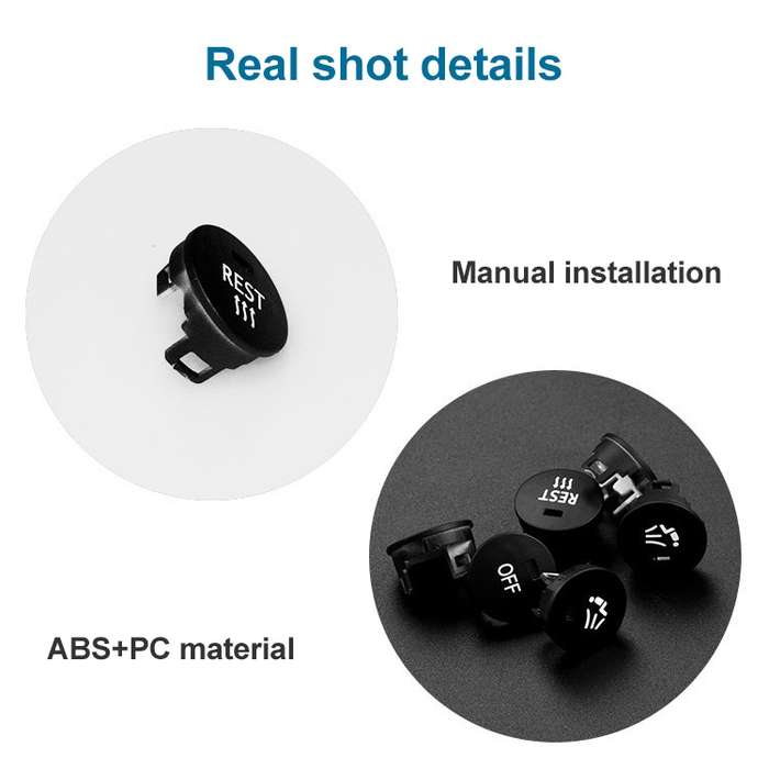 Car Air Conditioner Panel Switch Button RIGHT Key 6131 9250 196-1 for BMW E60 2003-2010, Left Drivin