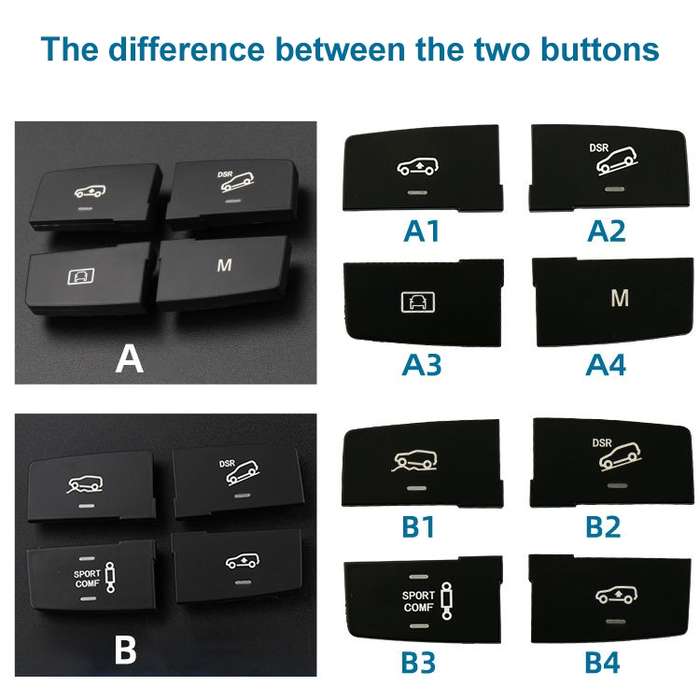 Car Model B2 Downhill Auxiliary Switch Shift Button for Mercedes-Benz GL GLE Class W166, Left Drivin