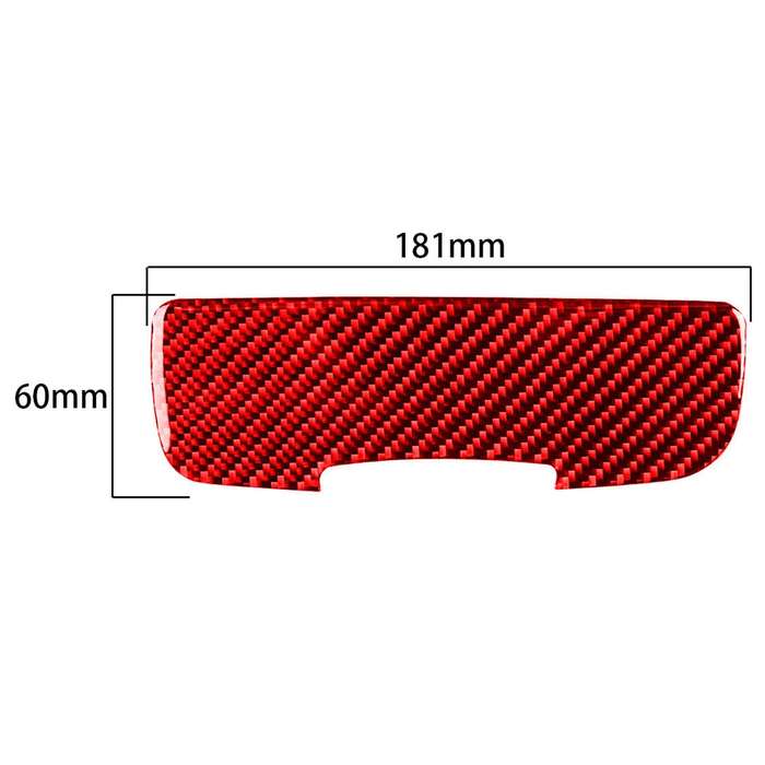 Carbon Fiber Car Power Outlet Cover Sticker for Chevrolet Corvette C5 1998-2004, Left Drive(Red)