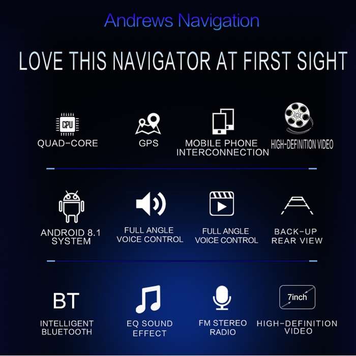 SU 9701 2GB+16GB 7 inch HD Manual Telescoping Car Android Radio Receiver MP5 Player, Support FM & Bl