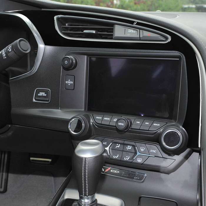 For Chevrolet Corvette C7 2014-2019 Car Left + Middle Air Outlet Panel Decorative Sticker, Left Driv