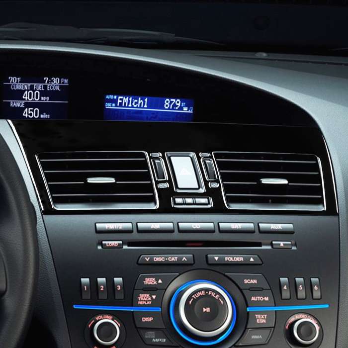 For Mazda 3 Axela 2010-2013 2 in 1 Car Central Vent Set A Decorative Sticker, Left Drive