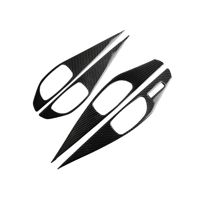 4 PCS Car Carbon Fiber Door Inner Handle Panel Decorative Sticker for Infiniti Q50 2014-2020, Left D