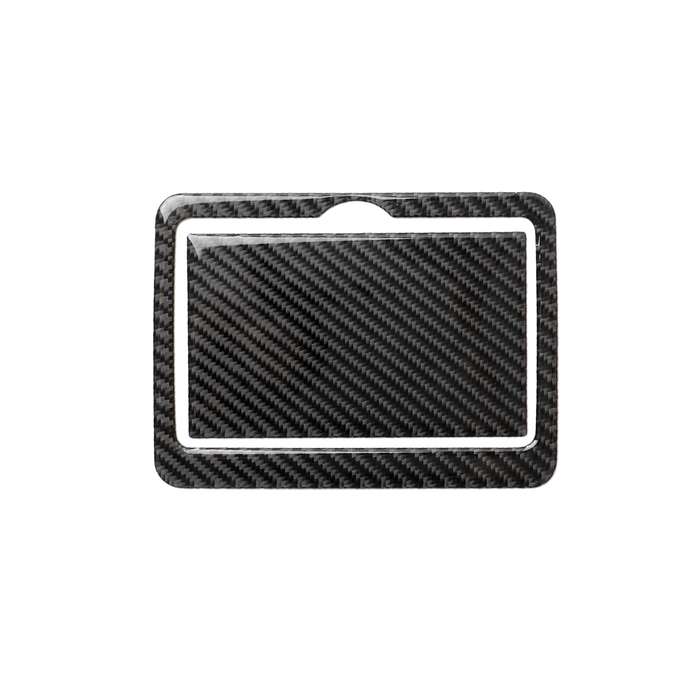 2 PCS Car Carbon Fiber Rear Water Cup Holder Panel Decorative Sticker for Infiniti Q50 / Q60 2014-20