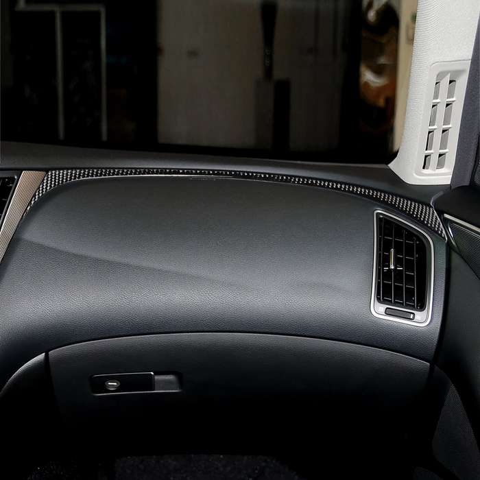 Car Carbon Fiber Right Side of the Dashboard Decorative Sticker for Infiniti Q50 / Q60 2014-2020, Le