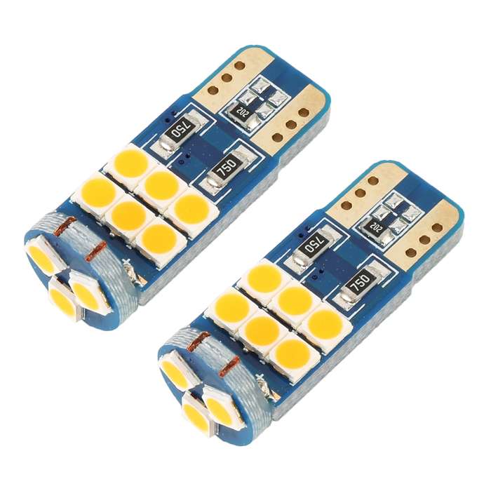 2 PCS T10 DC12 / 1W / 6000K / 80LM 9LEDs SMD-3030 Car Clearance Light(White Light)
