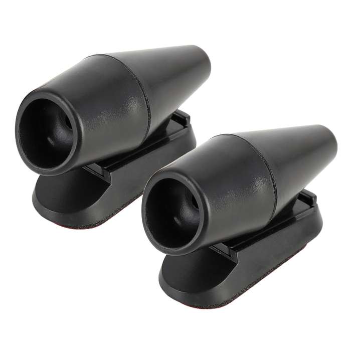 Pair Car ABS Deer Alert Sound Alarm Ultrasonic Wind Power Animal Repeller(Black)