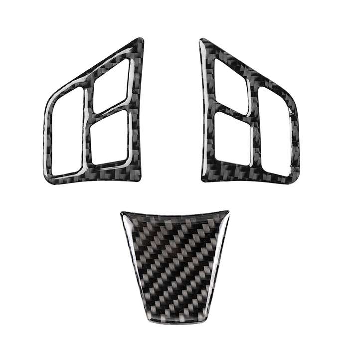 3 in 1 Car Carbon Fiber Solid Color Steering Wheel Button Decorative Sticker for BMW 3 Series E90 20