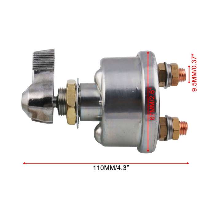 12V 125A Master Battery Disconnect Battery Switch Power Isolator Cut Off Kill Switch for UVT ATV Mar