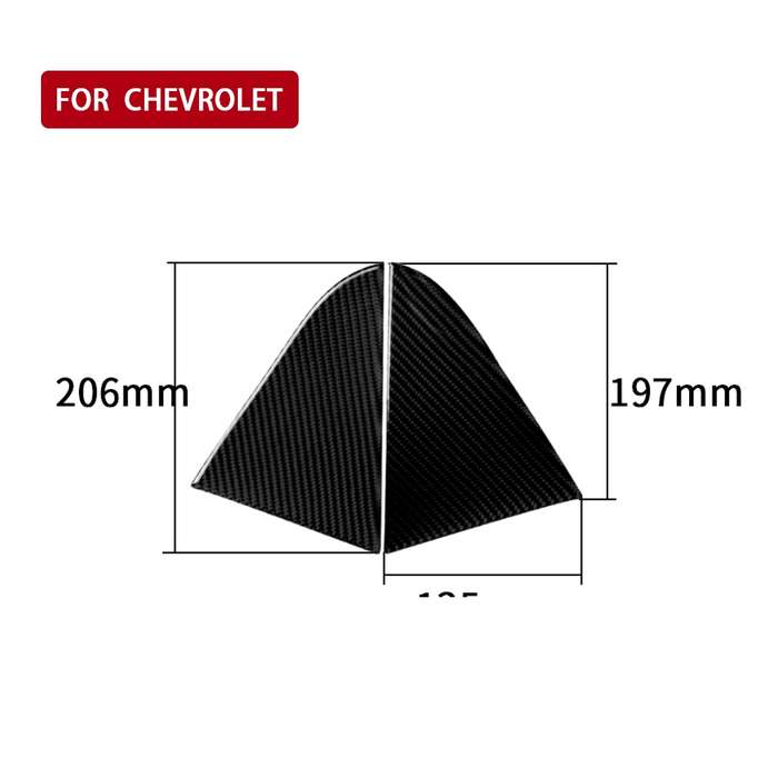 Car Carbon Fiber Rear Triangle Glass Decorative Sticker for Chevrolet Cruze 2009-2015, Left and Righ