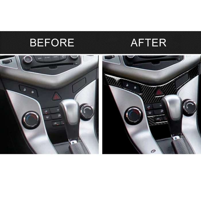 Car Carbon Fiber Air Conditioning Panel Decorative Sticker for Chevrolet Cruze 2009-2015, Left and R