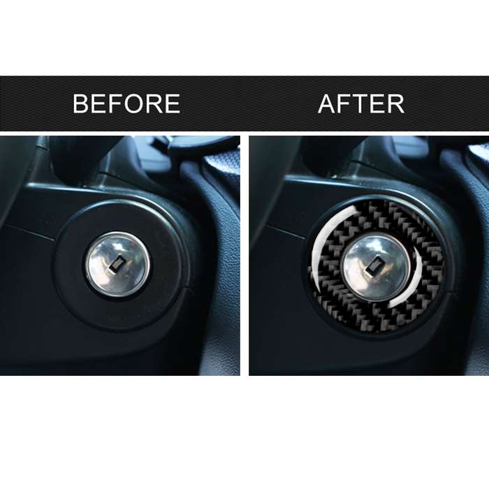 Car Carbon Fiber Lighter Key Ring Decorative Sticker for Chevrolet Cruze 2009-2015, Left and Right D
