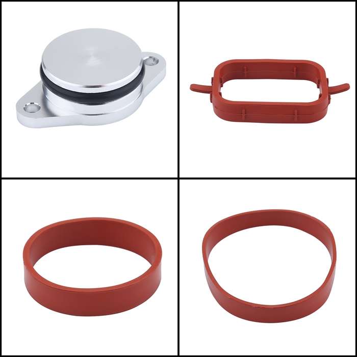 4x33mm Car Swirl Flap Air Intake Aluminum Gasket Remove Repair Kit(Silver)