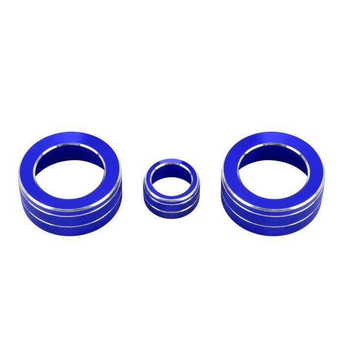 3 PCS Car Metal Air Conditioner Knob Case for Honda AVANCIER / URV (Blue)