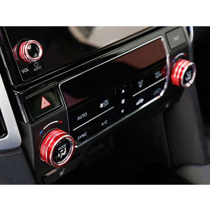 3 PCS Car Metal Air Conditioner Knob Case for Honda AVANCIER / URV (Blue)