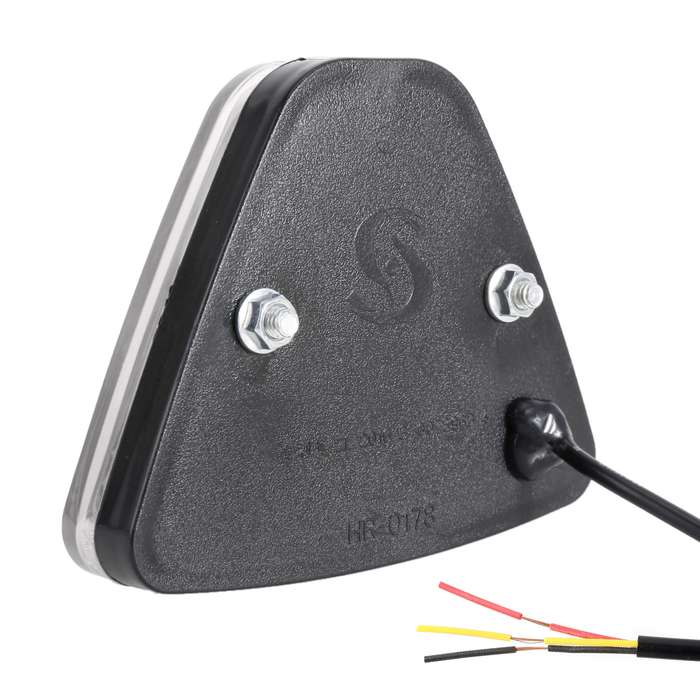 DC12V 1W Car Triangle Highlight Brake Lights Reversing Light with 20LEDs SMD-3528 (Transparent)