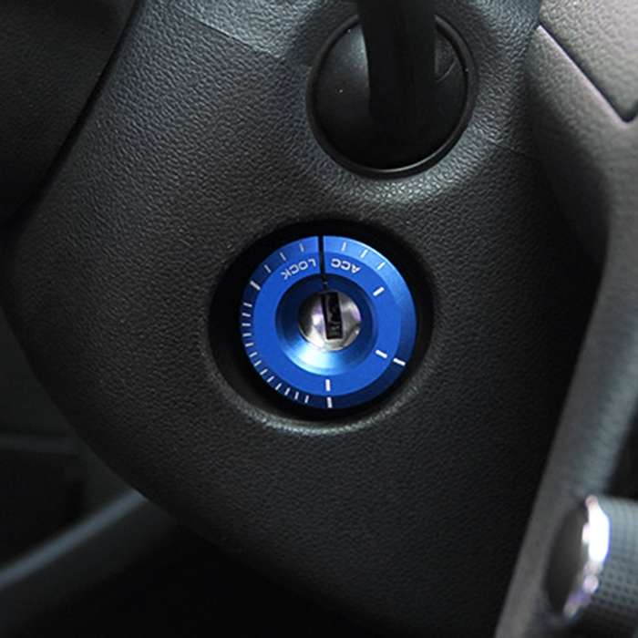 For Volkswagen Metal Ignition Key Ring, Diameter: 4.8cm (Blue)