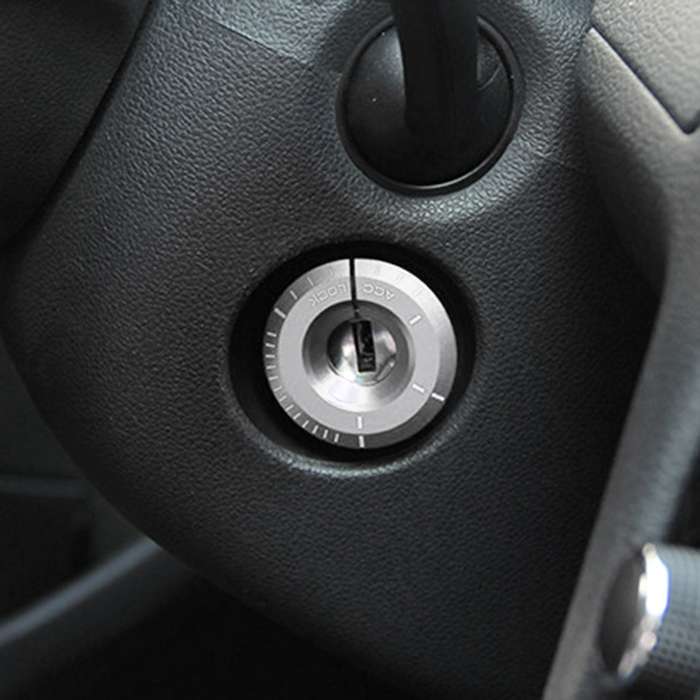 For Volkswagen Metal Ignition Key Ring, Diameter: 4.8cm (Blue)