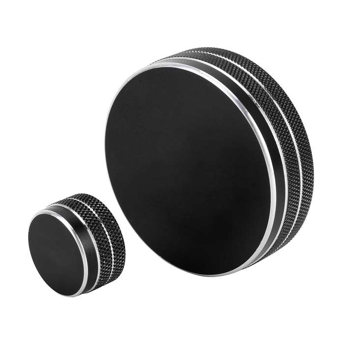 2 PCS Car Metal Central Control Knob Case for Cadillac (Black)
