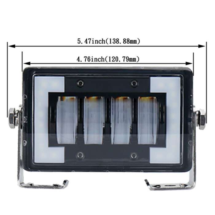 4.76 inch 24W DC 12-24V 1800LM IP67 Car Work Lights / Front Bumper Lights / Roof Lights, with Holder