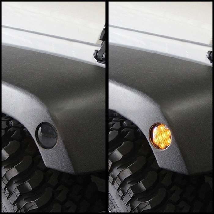 2 PCS 8W DC 12V Car SUV Refit LED Wheel Eyebrow Turn Signal for Jeep Wrangler JK 07-17, Specificatio