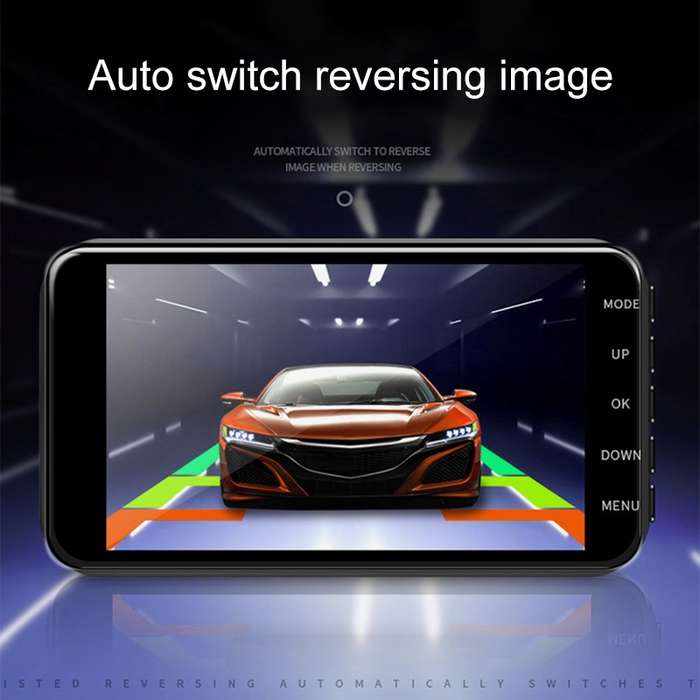 4 inch Touch Screen Car 2.5D HD 1080P Dual Recording Driving Recorder DVR Support Parking Monitoring